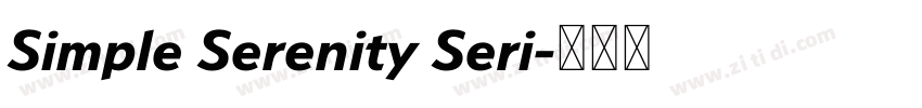Simple Serenity Seri字体转换